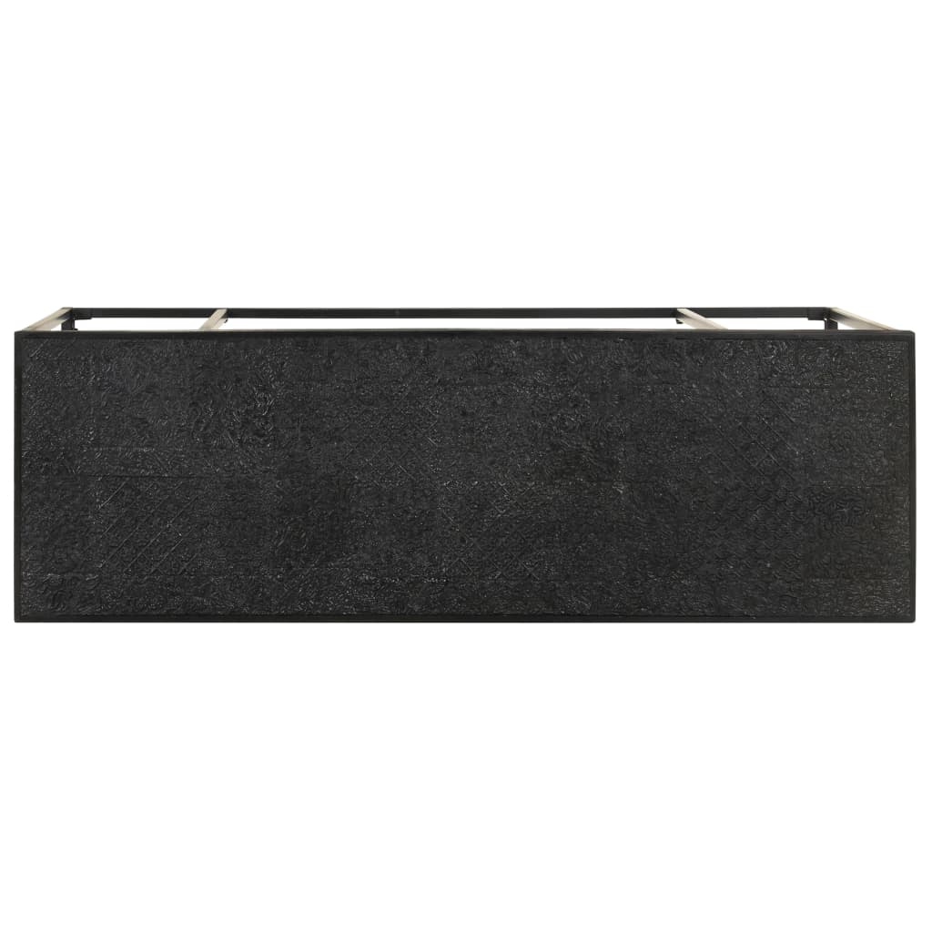 Avlastningsbord konsollbord Svart 110x35x76 cm heltre akasie og mango
