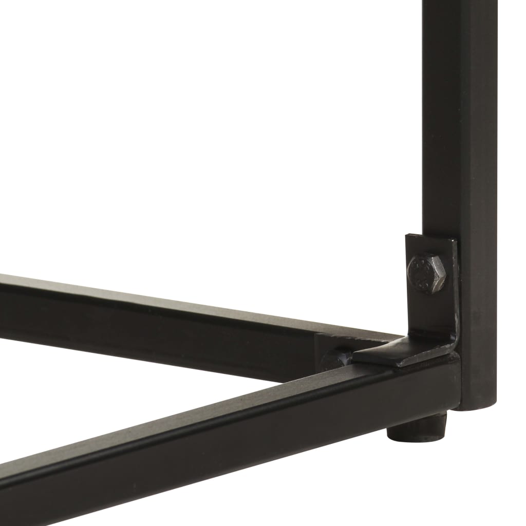 Avlastningsbord konsollbord Svart 110x35x76 cm heltre akasie og mango