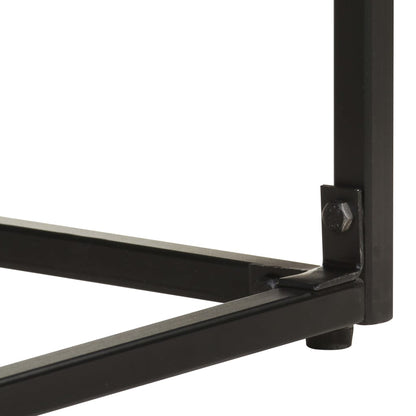 Avlastningsbord konsollbord Svart 110x35x76 cm heltre akasie og mango