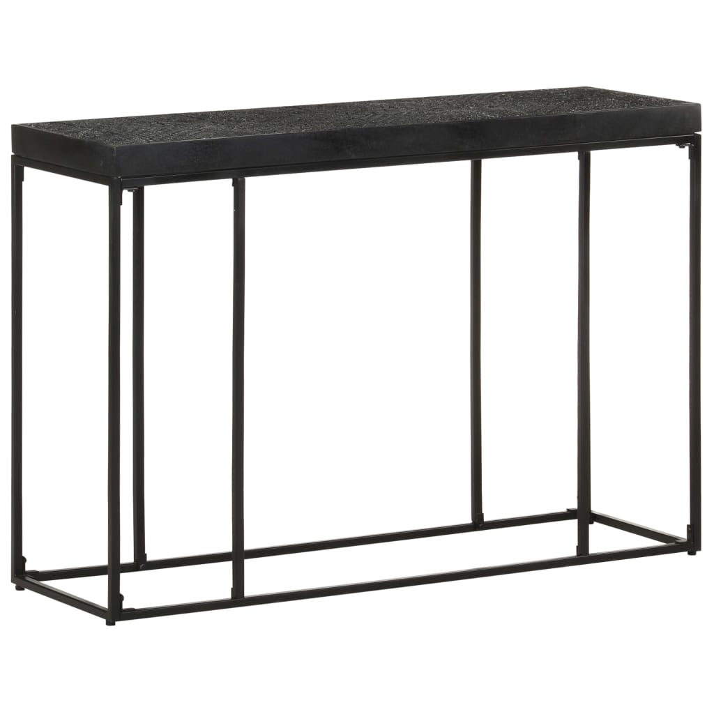 Avlastningsbord konsollbord Svart 110x35x76 cm heltre akasie og mango