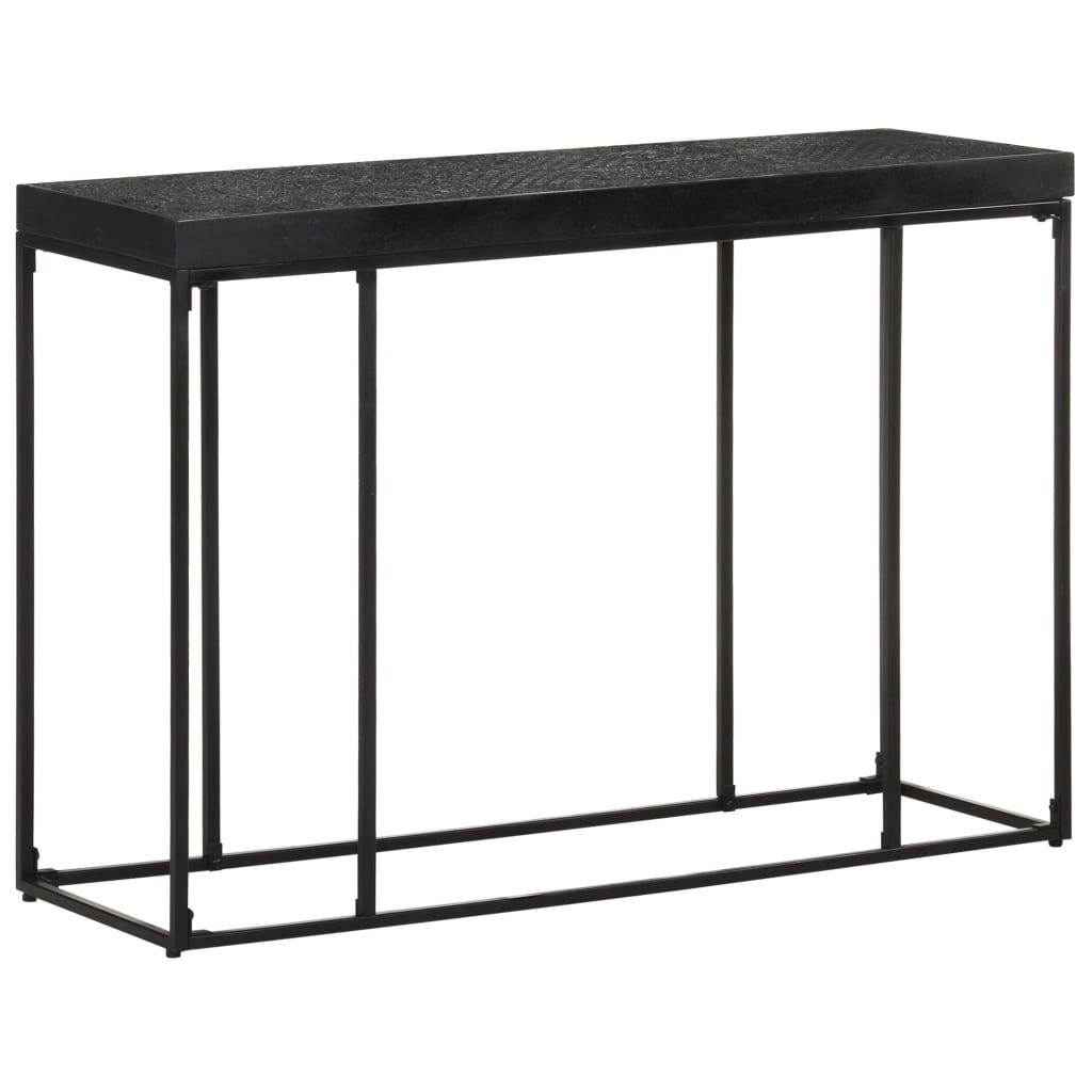 Avlastningsbord konsollbord Svart 110x35x76 cm heltre akasie og mango