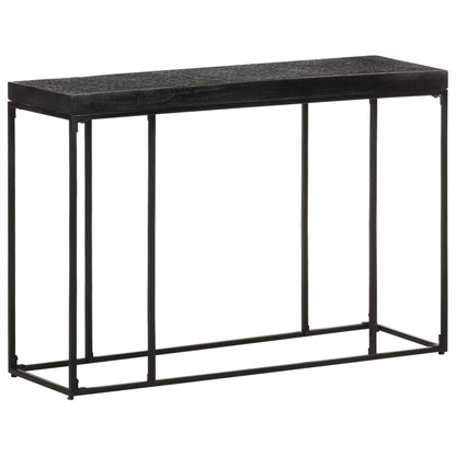 Avlastningsbord konsollbord Svart 110x35x76 cm heltre akasie og mango