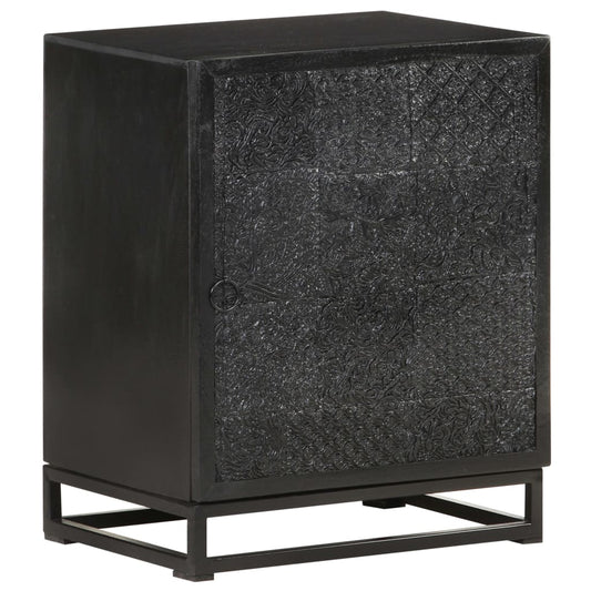 Nattbord Sengbord Svart 40x30x50 cm heltre mangotre