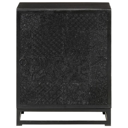 Nattbord Sengbord Svart 40x30x50 cm heltre mangotre