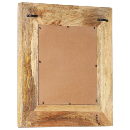 Veggspeil Håndskåret speil 50x50x2,6 cm heltre mango