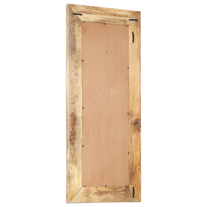 Veggspeil Håndskåret speil 110x50x2,6 cm heltre mango