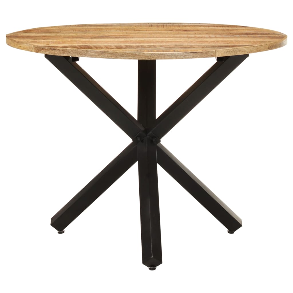 Spisebord Kjøkkenbord Tre rundt 100x100x75 cm grovt mangotre