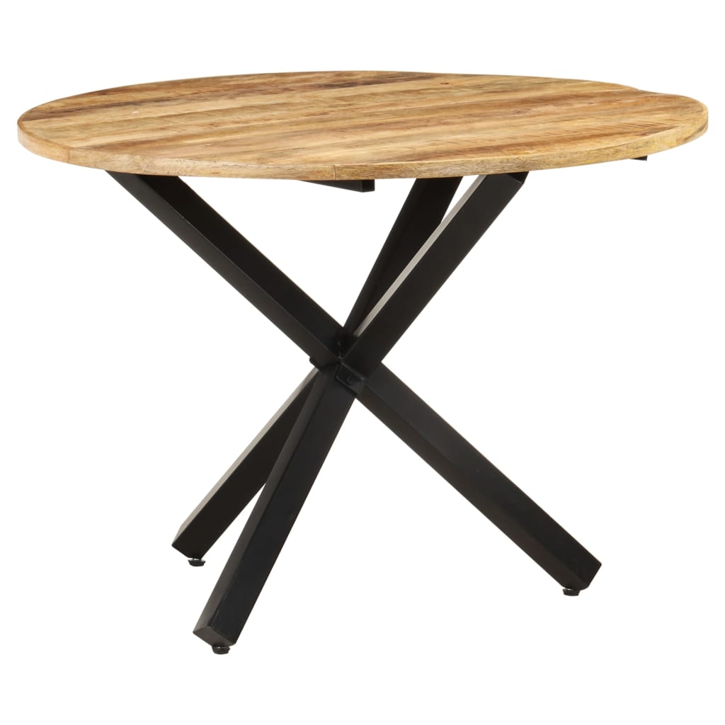 Spisebord Kjøkkenbord Tre rundt 100x100x75 cm grovt mangotre