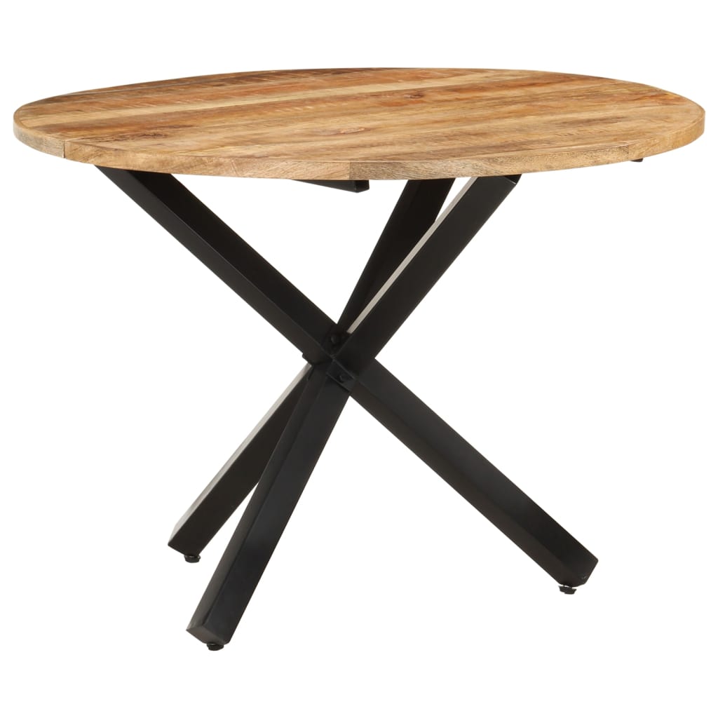 Spisebord Kjøkkenbord Tre rundt 100x100x75 cm grovt mangotre