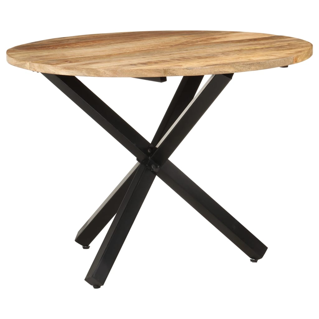 Spisebord Kjøkkenbord Tre rundt 100x100x75 cm grovt mangotre