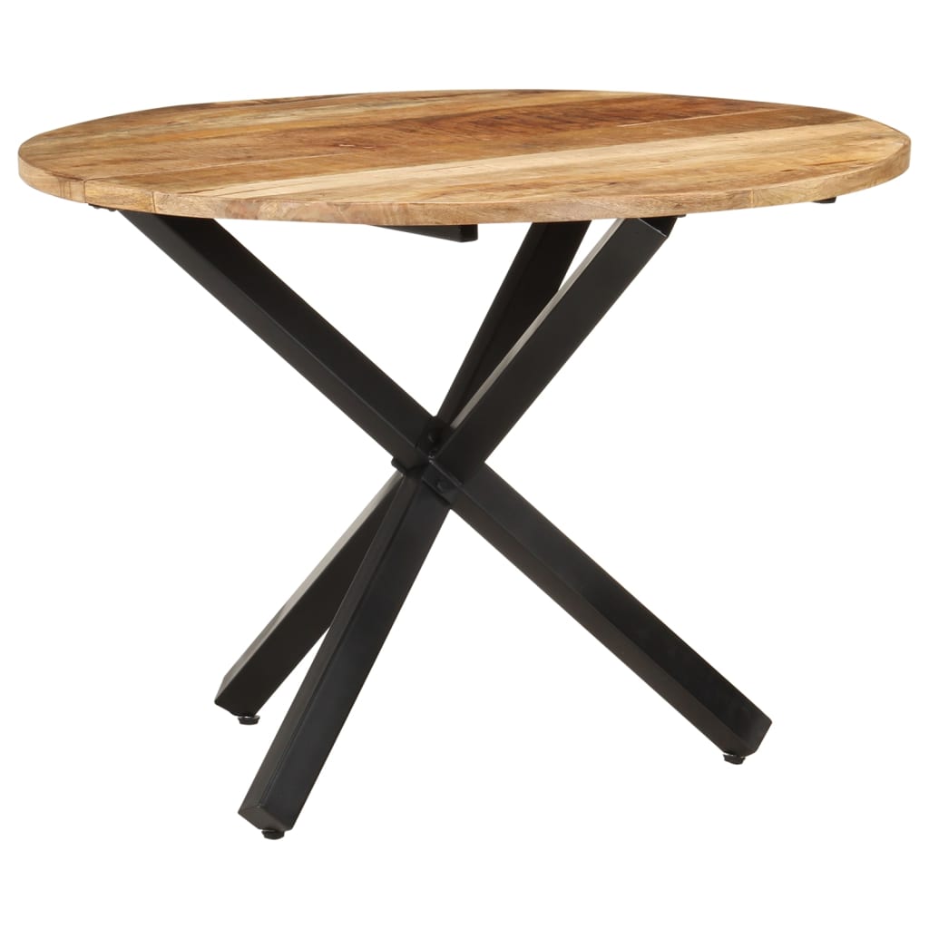 Spisebord Kjøkkenbord Tre rundt 100x100x75 cm grovt mangotre