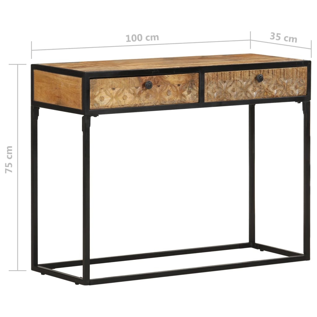 Avlastningsbord Konsollbord Tre 100x35x75 cm heltre mango