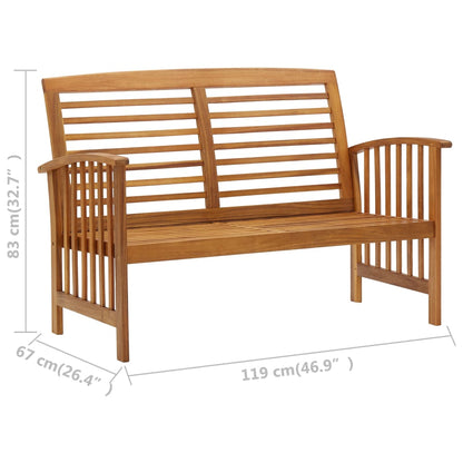 Hagebenk Tre 119 cm heltre akasie