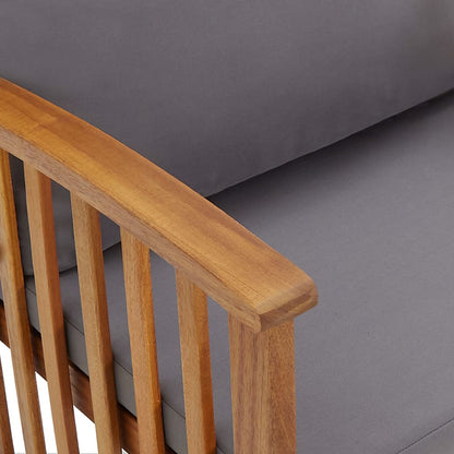 Hagebenk Tre med puter 119 cm heltre akasie