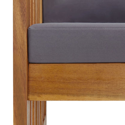 Hagebenk Tre med puter 119 cm heltre akasie