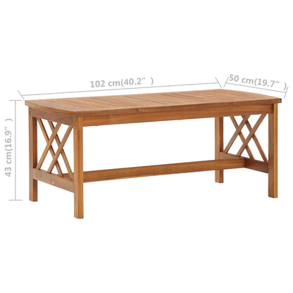 Salongbord Sofabord Tre heltre akasie 102x50x43 cm