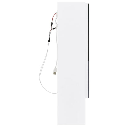 Baderomsspeil Speilskap med LED Hvit 80x15x60 cm