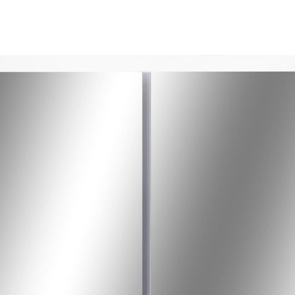 Baderomsspeil Speilskap med LED Hvit 80x15x60 cm