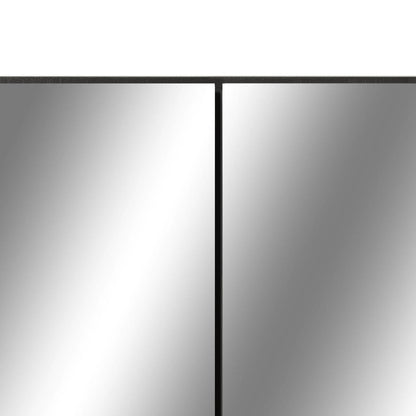 Baderomsspeil Speilskap med LED Svart 80x15x60 cm