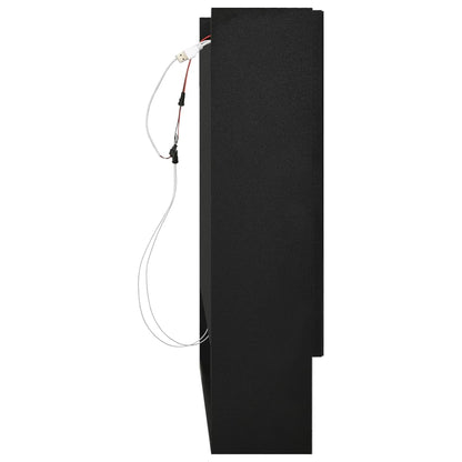 Baderomsspeil Speilskap med LED Svart 80x15x60 cm