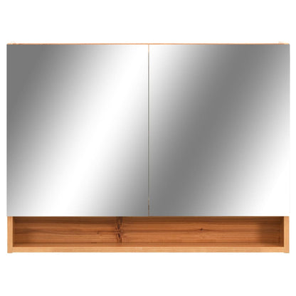 Baderomsspeil Speilskap med LED til baderom Eik 80x15x60 cm