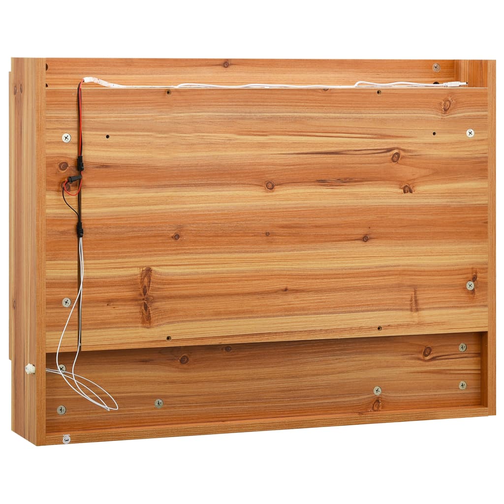 Baderomsspeil Speilskap med LED til baderom Eik 80x15x60 cm