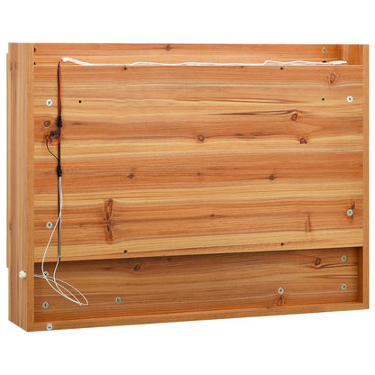 Baderomsspeil Speilskap med LED til baderom Eik 80x15x60 cm