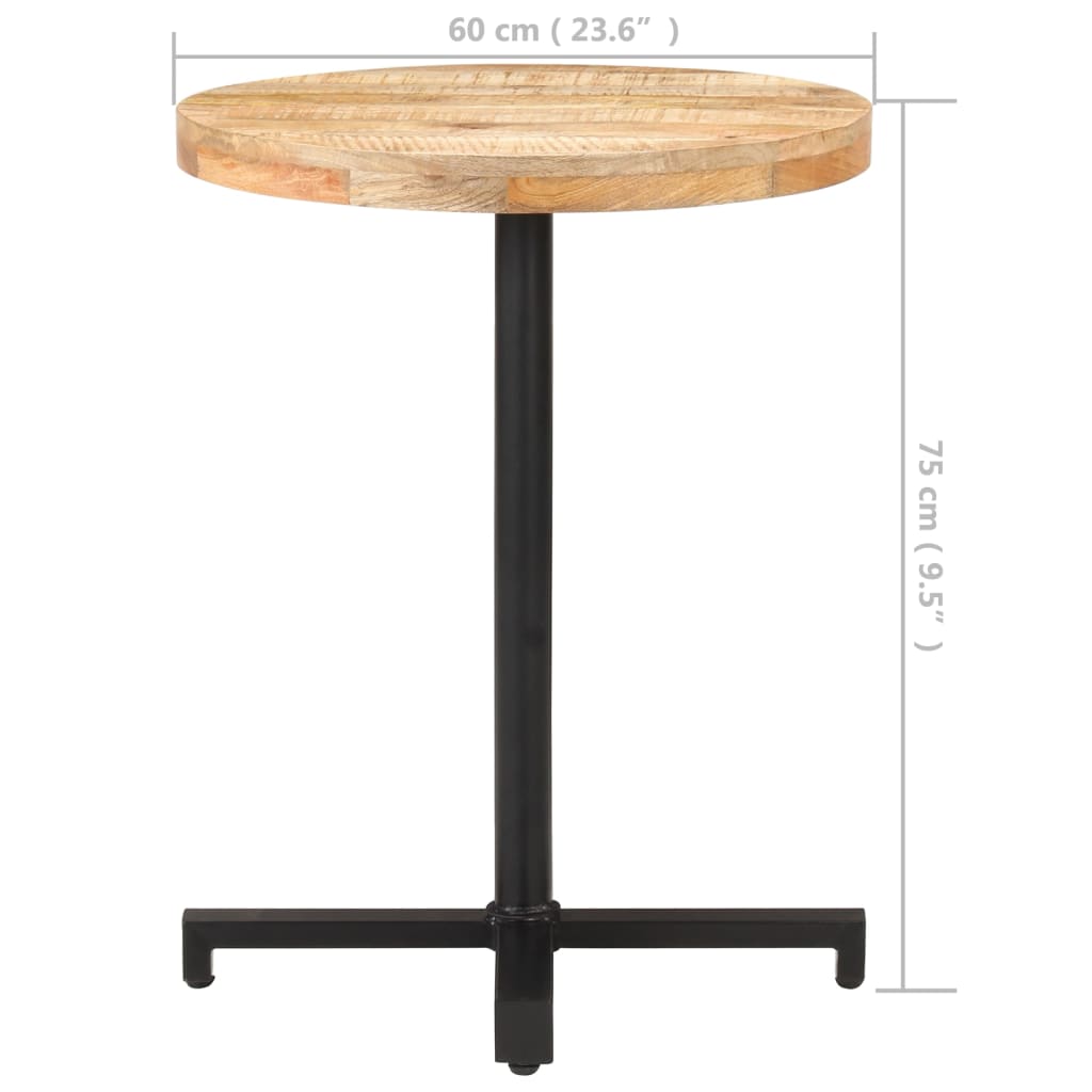 Hagebord Tre Cafébord Bistrobord rundt Ø60x75 cm grovt mangotre