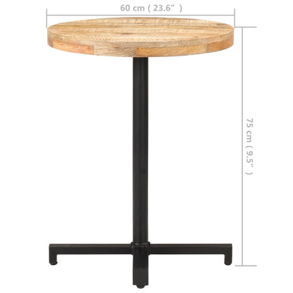 Cafesett Bistrogruppe Tre Bistrobord rundt Ø60x75 cm grovt mangotre