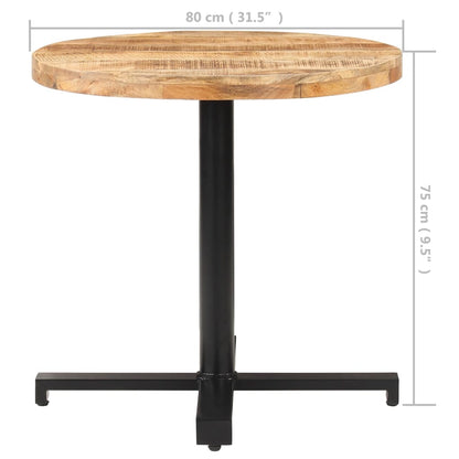 Cafesett Bistrogruppe Tre Bistrobord rundt Ø80x75 cm grovt mangotre