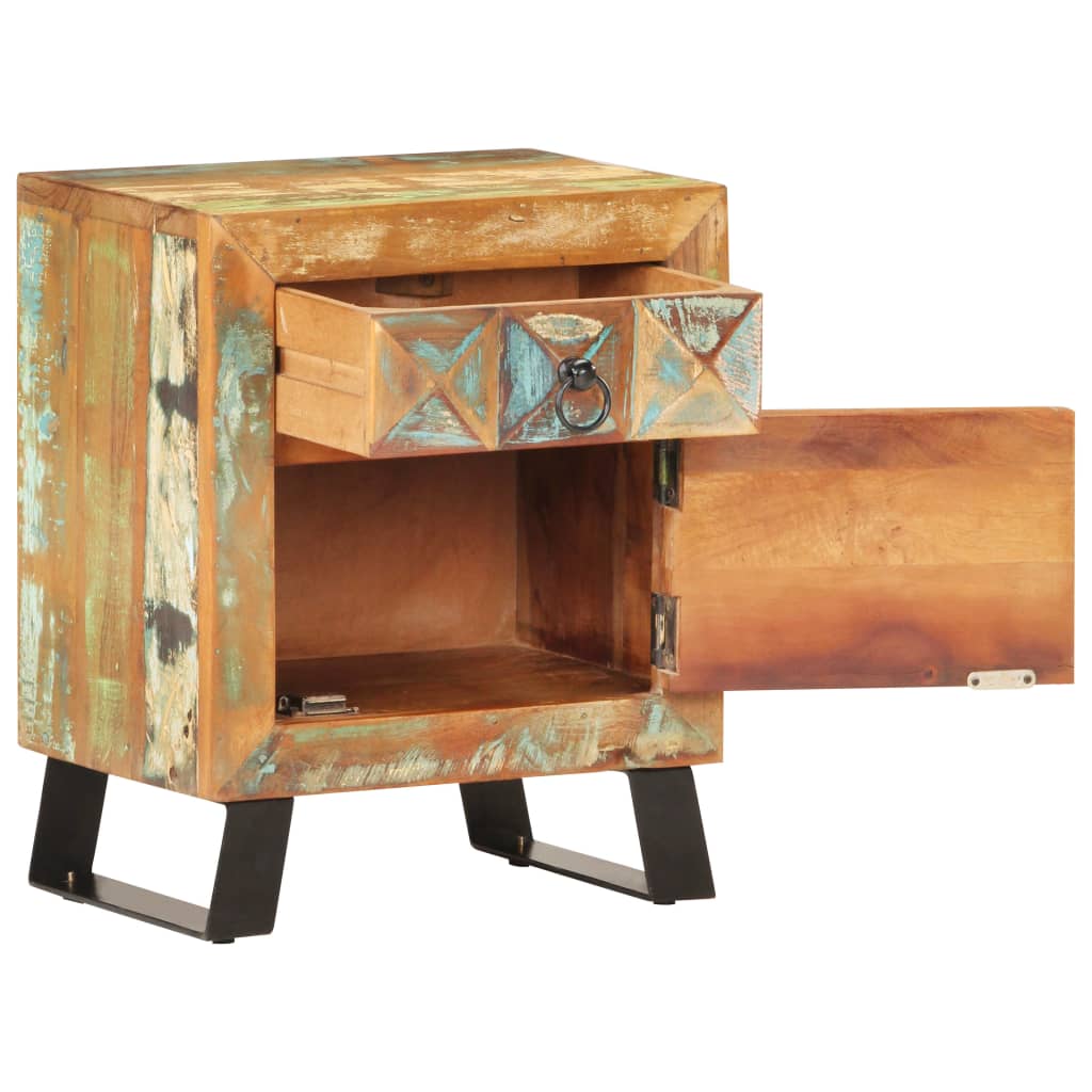 Nattbord Sengbord Tre Gjenvunnet Heltre 40x30x50 cm