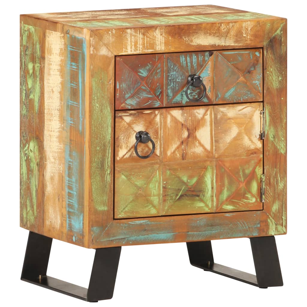 Nattbord Sengbord Tre Gjenvunnet Heltre 40x30x50 cm