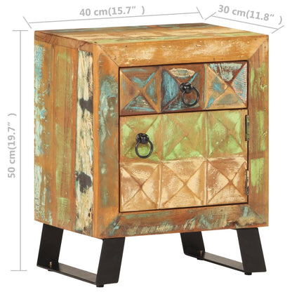 Nattbord Sengbord Tre Gjenvunnet Heltre 40x30x50 cm
