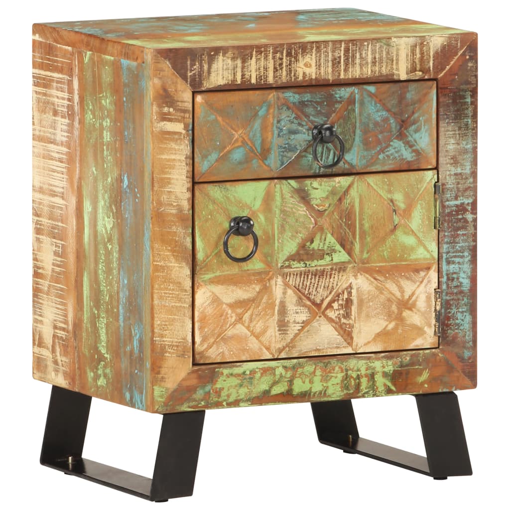 Nattbord Sengbord Tre Gjenvunnet Heltre 40x30x50 cm