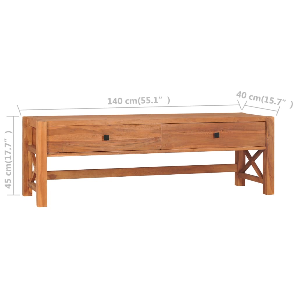 TV-Møbel Tre TV-benk heltre teak 140x40x45 cm