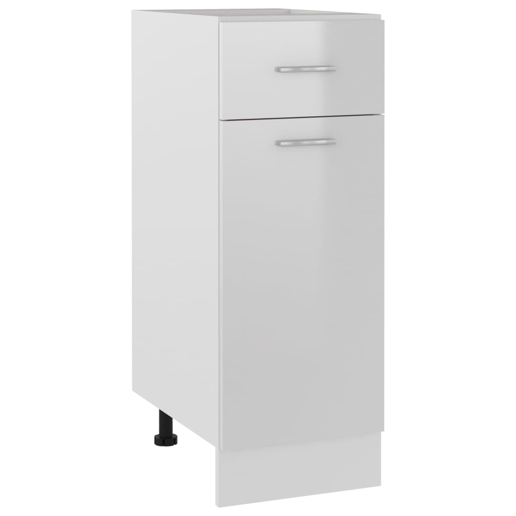 Kjøkkeninnredning Underskap Lyon Høyglans Hvit med skuff 30x46x81,5 cm