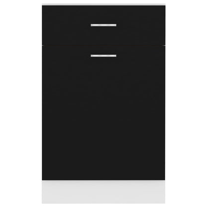 Kjøkkeninnredning Underskap Lyon Svart med skuff 50x46x81,5 cm