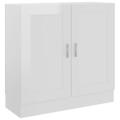 Bokhylle høyglans hvit 82,5x30,5x80 cm konstruert tre