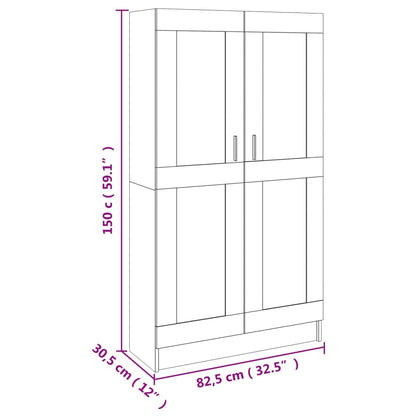 Bokhylle Sonoma Eik 82,5x30,5x150 cm