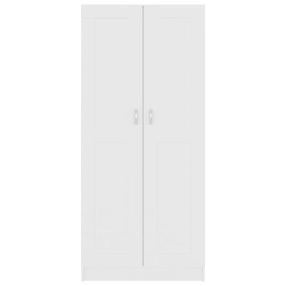 Bokhylle hvit 82,5x30,5x185,5 cm konstruert tre