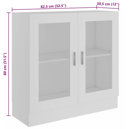 Vitrineskap Hvit 82,5x30,5x80 cm