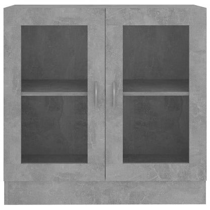Vitrineskap Betonggrå 82,5x30,5x80 cm
