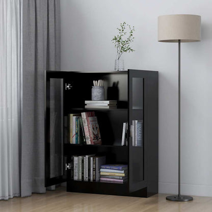 Vitrineskap Svart 82,5x30,5x115 cm