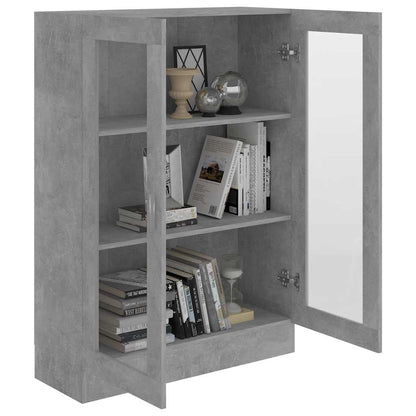 Vitrineskap Betonggrå 82,5x30,5x115 cm