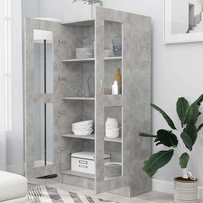 Vitrineskap Betonggrå 82,5x30,5x150 cm