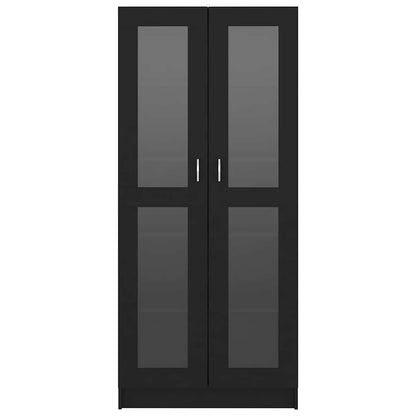 Vitrineskap Svart 82,5x30,5x185,5 cm