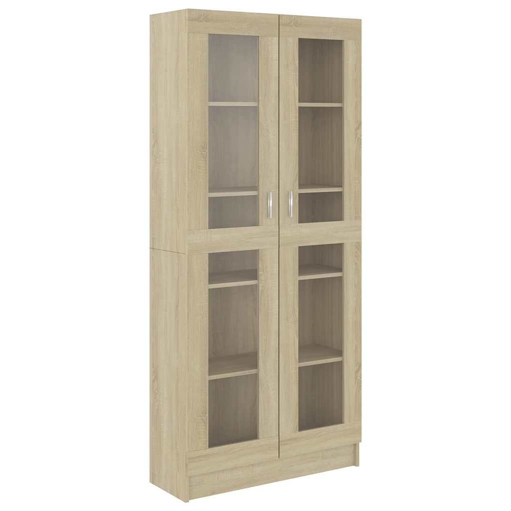 Vitrineskap Sonoma Eik 82,5x30,5x185,5 cm