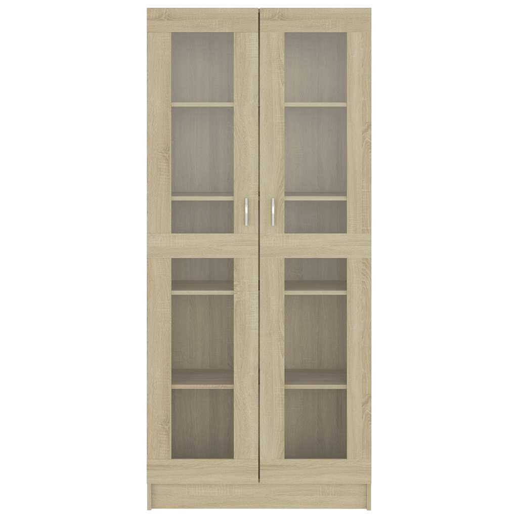 Vitrineskap Sonoma Eik 82,5x30,5x185,5 cm