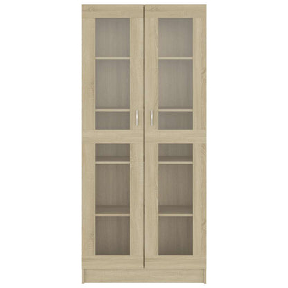 Vitrineskap Sonoma Eik 82,5x30,5x185,5 cm