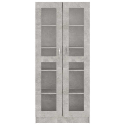 Vitrineskap Betonggrå 82,5x30,5x185,5 cm